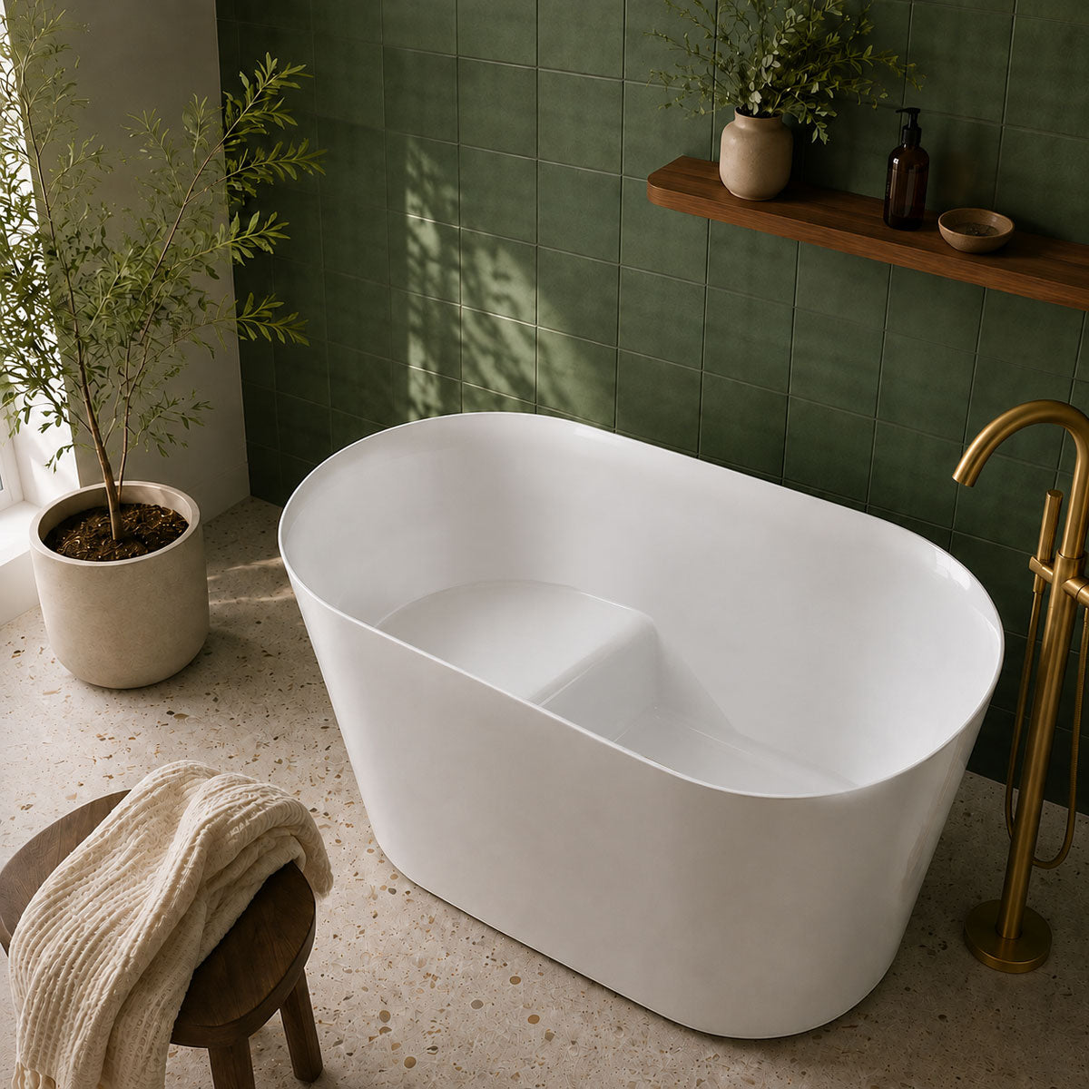 Badekar Tenfors Aspen 1100 Hvit