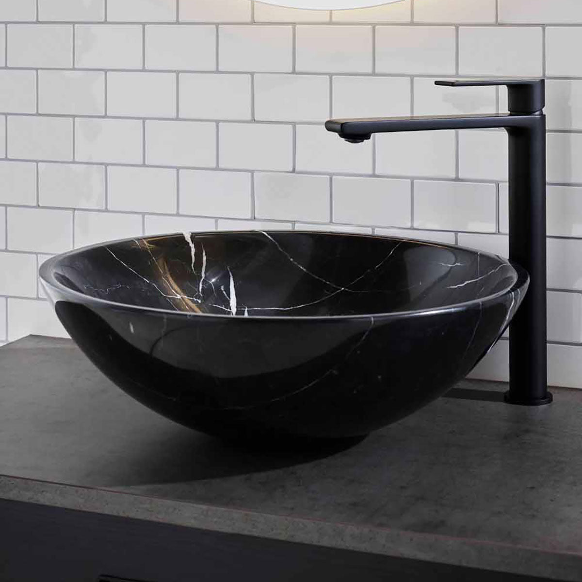 Frittstående servant Noro Marble svart