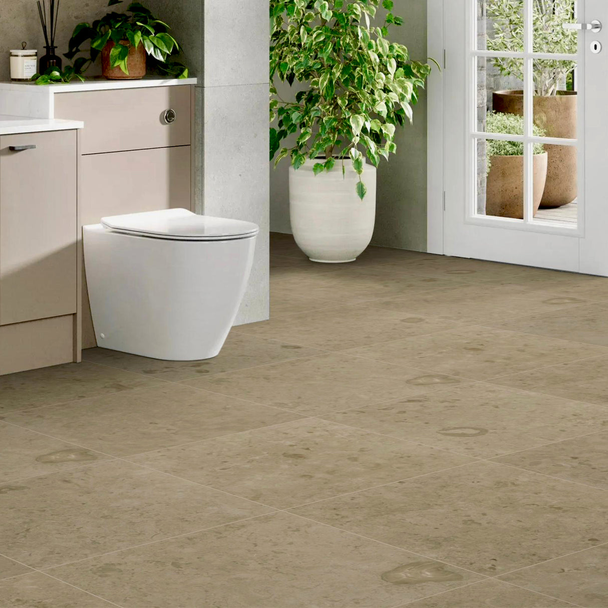 Gulvflis Jura Kalksten Taupe Matt 60x60