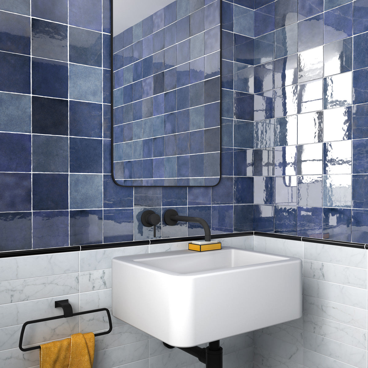 Prøvebit Veggflis Creativa Colonial Blue Blank 13,2x13,2