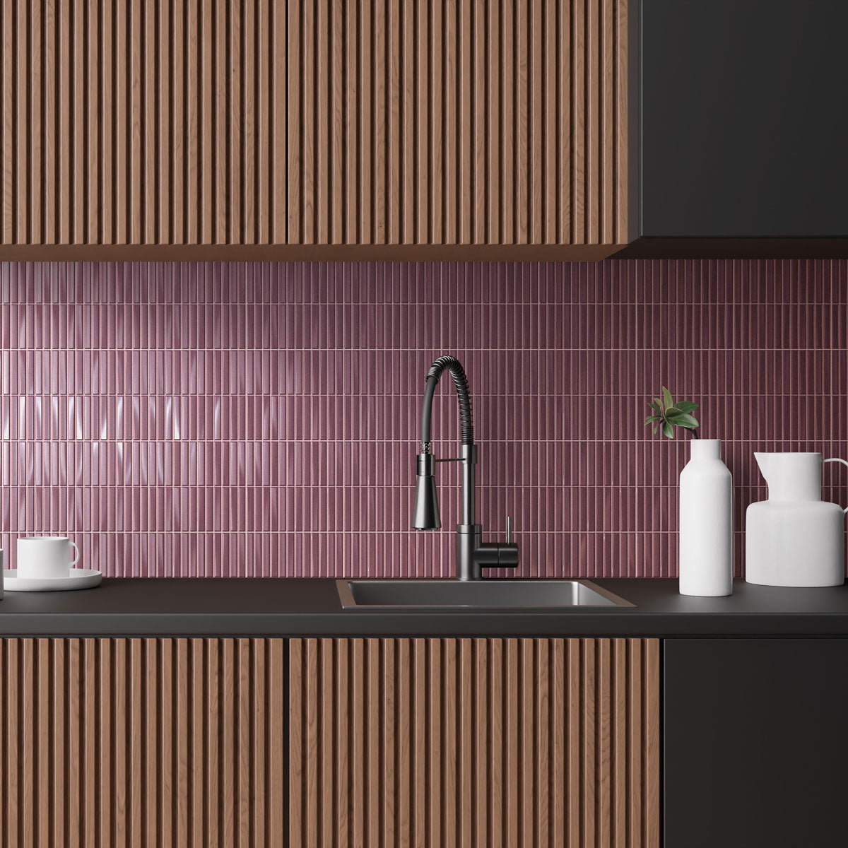 Veggflis Melody Bordeaux Blank 20x20