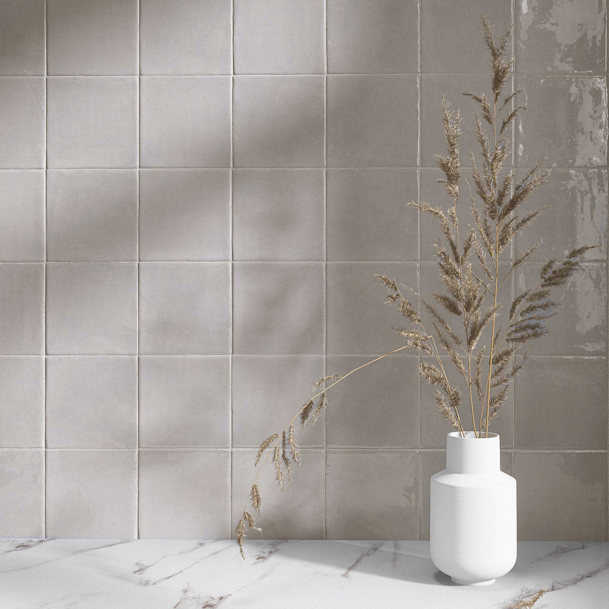 Veggflis New Country Ceniza Blank 15x15