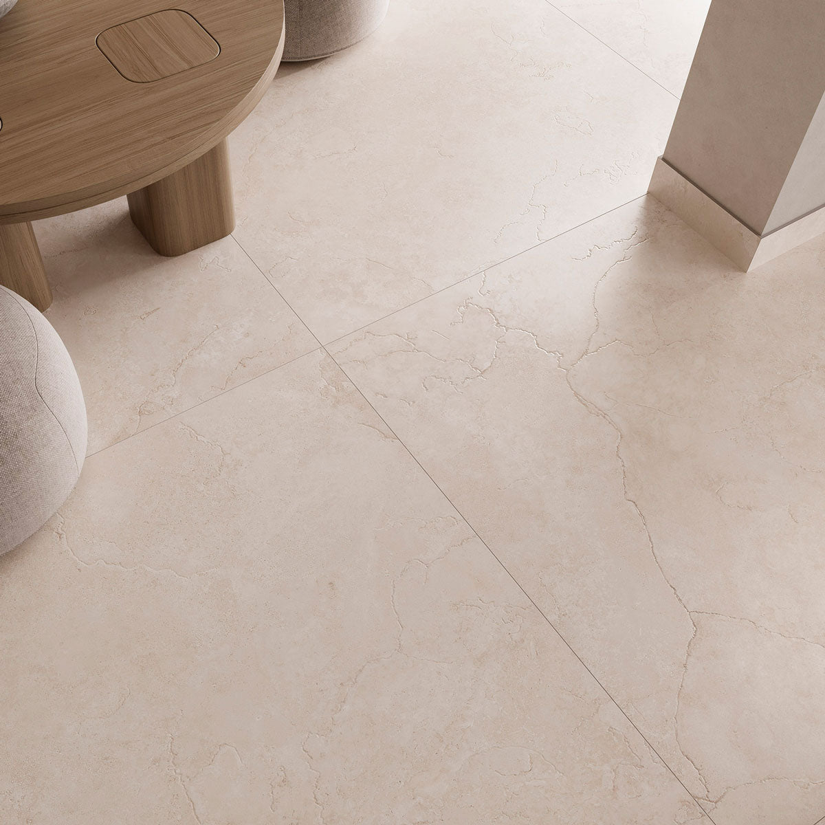Gulvflis Bellagio Beige Matt 90x90