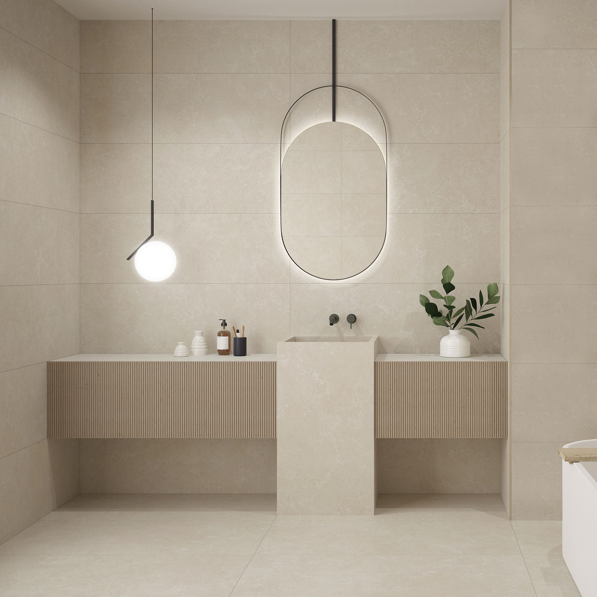 Prøve Klinker Hauteville Kalksten Cream Matt 60x60