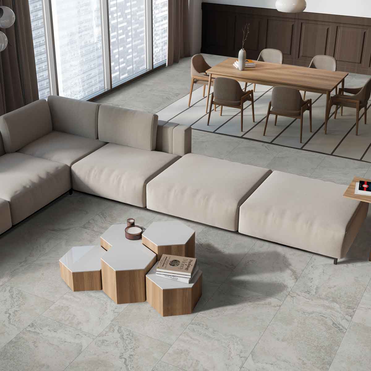 Gulvflis Navona Soft Niveo Marmor Matt 60x60