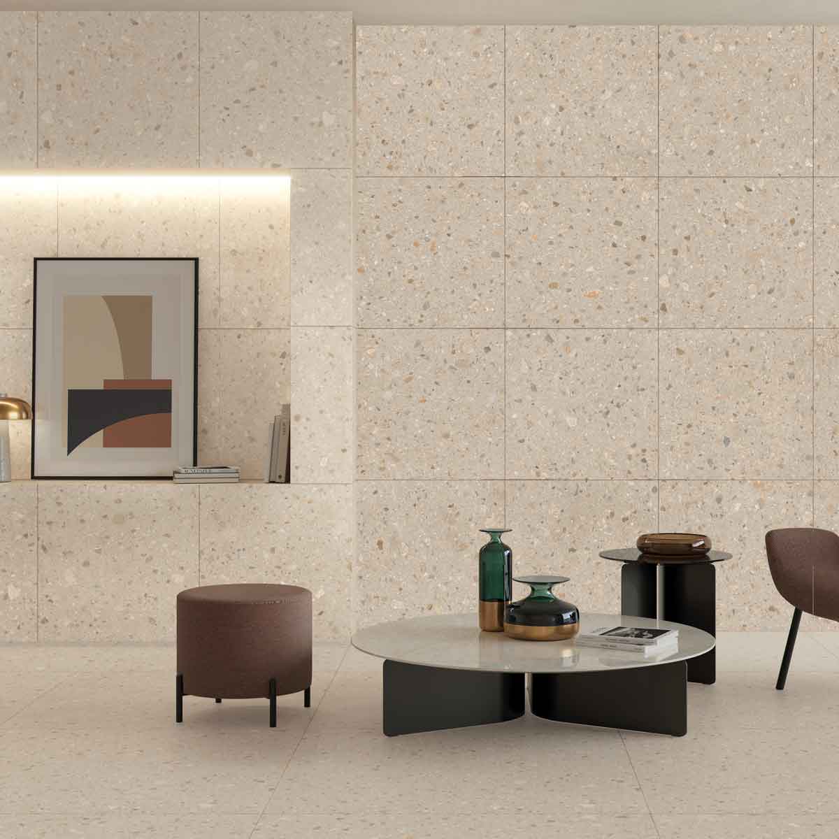 Prøve Klinker Oikos Terrazzo Beige Matt 60x60