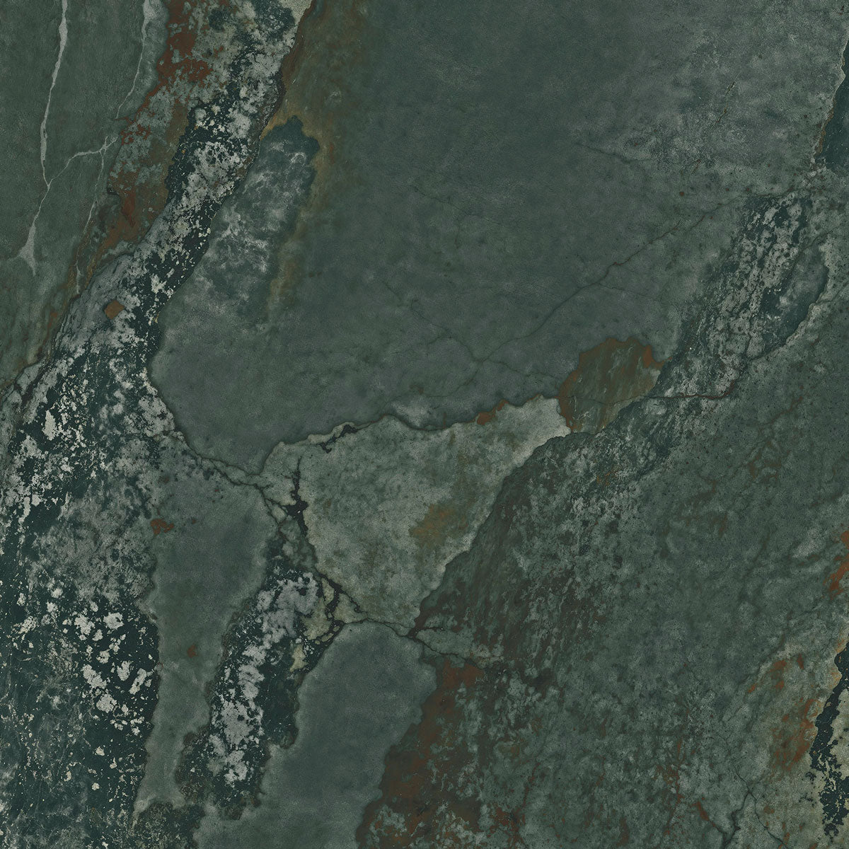 Gulvflis Planet Green Metal Shine 90x90