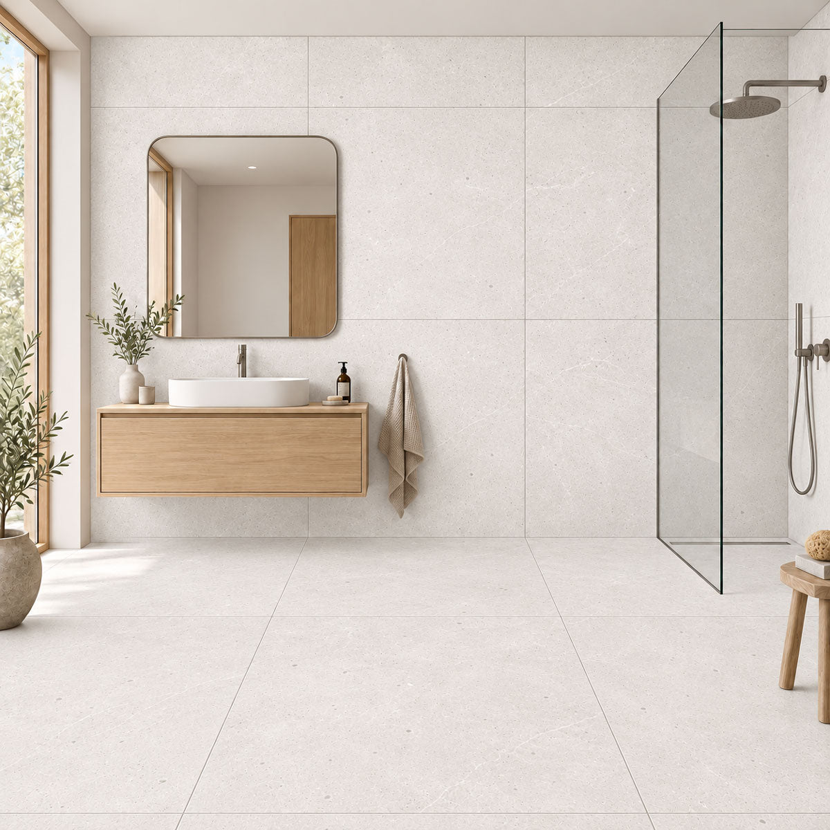 Gulvflis Serenna White Matt 100x100