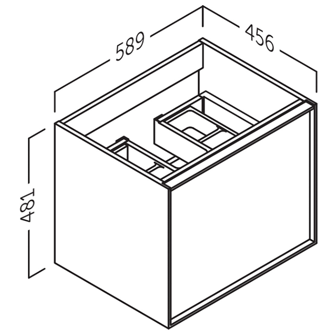 Servantskap 60 cm Tenfors Rosendal Eik