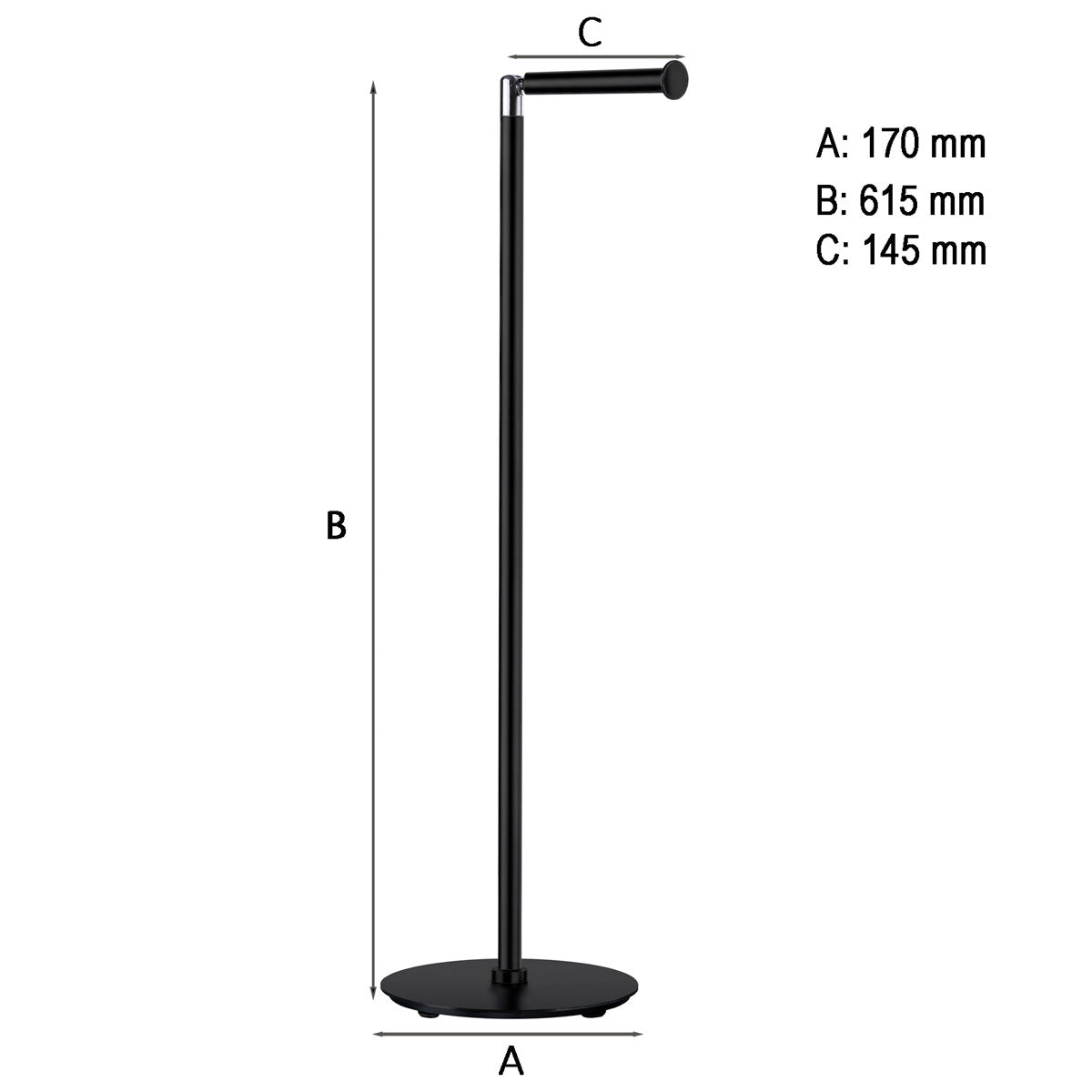 Toalett-/Reservepapirholder Smedbo Outline Svart Matt