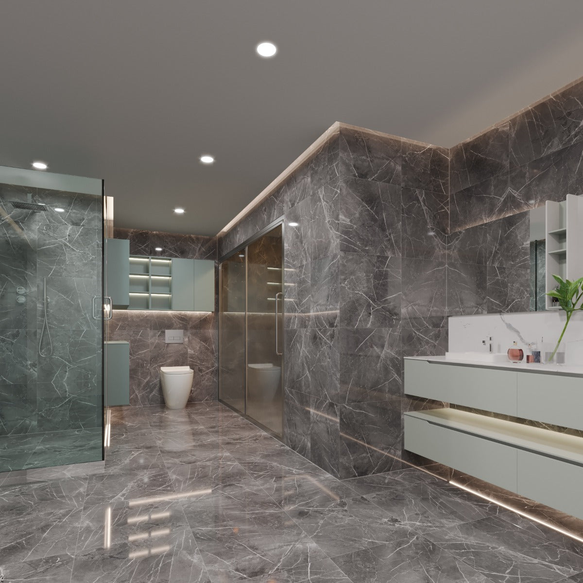 Gulvflis Aura Marengo Blank Marmor 60x60