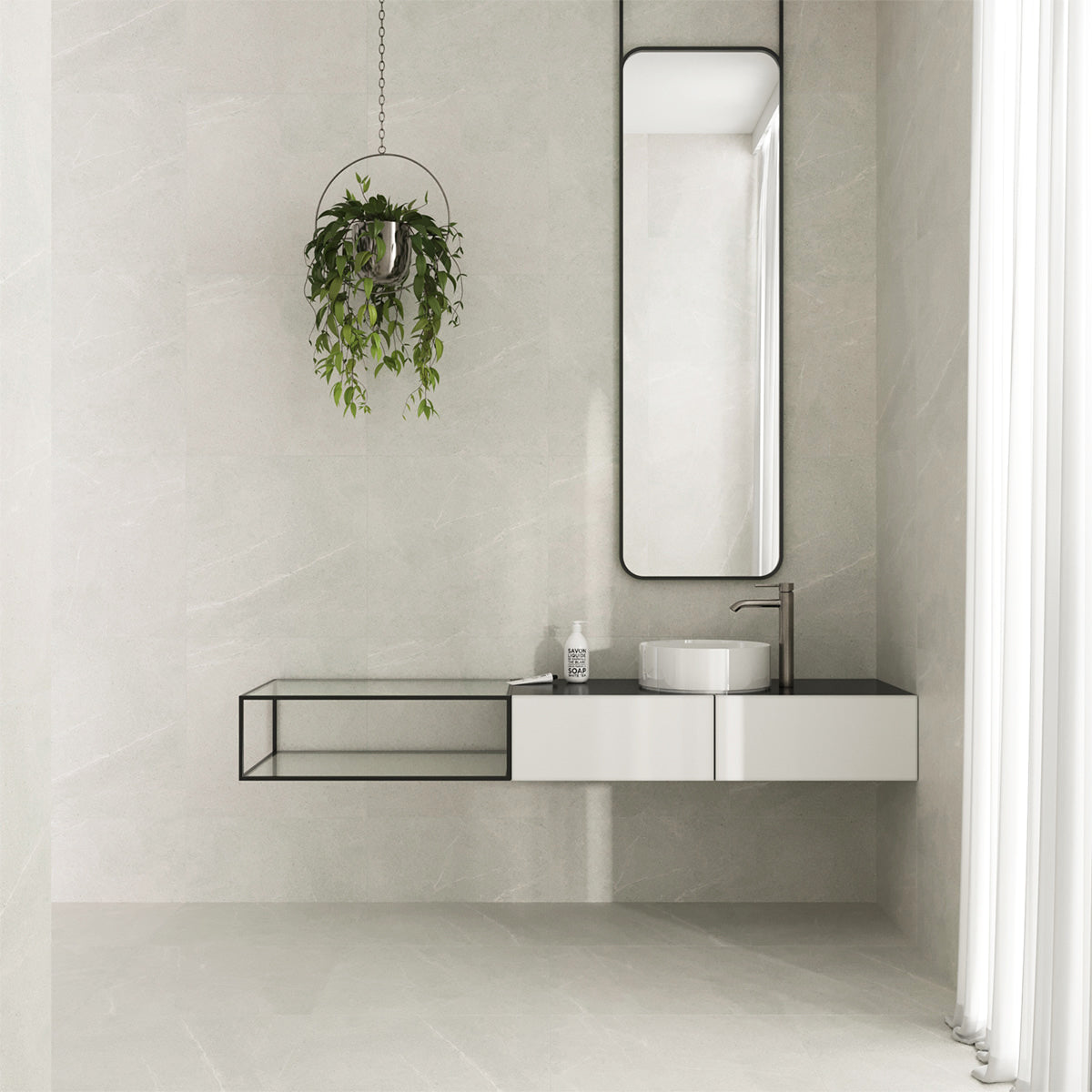 Gulvflis Bellevue White Marmor Matt 60x60