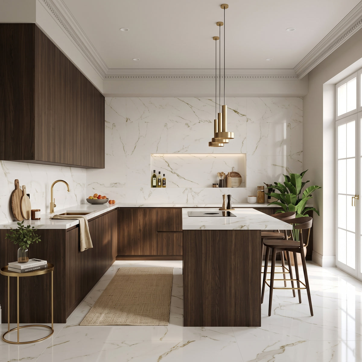 Gulvflis Carrara Gold Marmor Blank 60x60