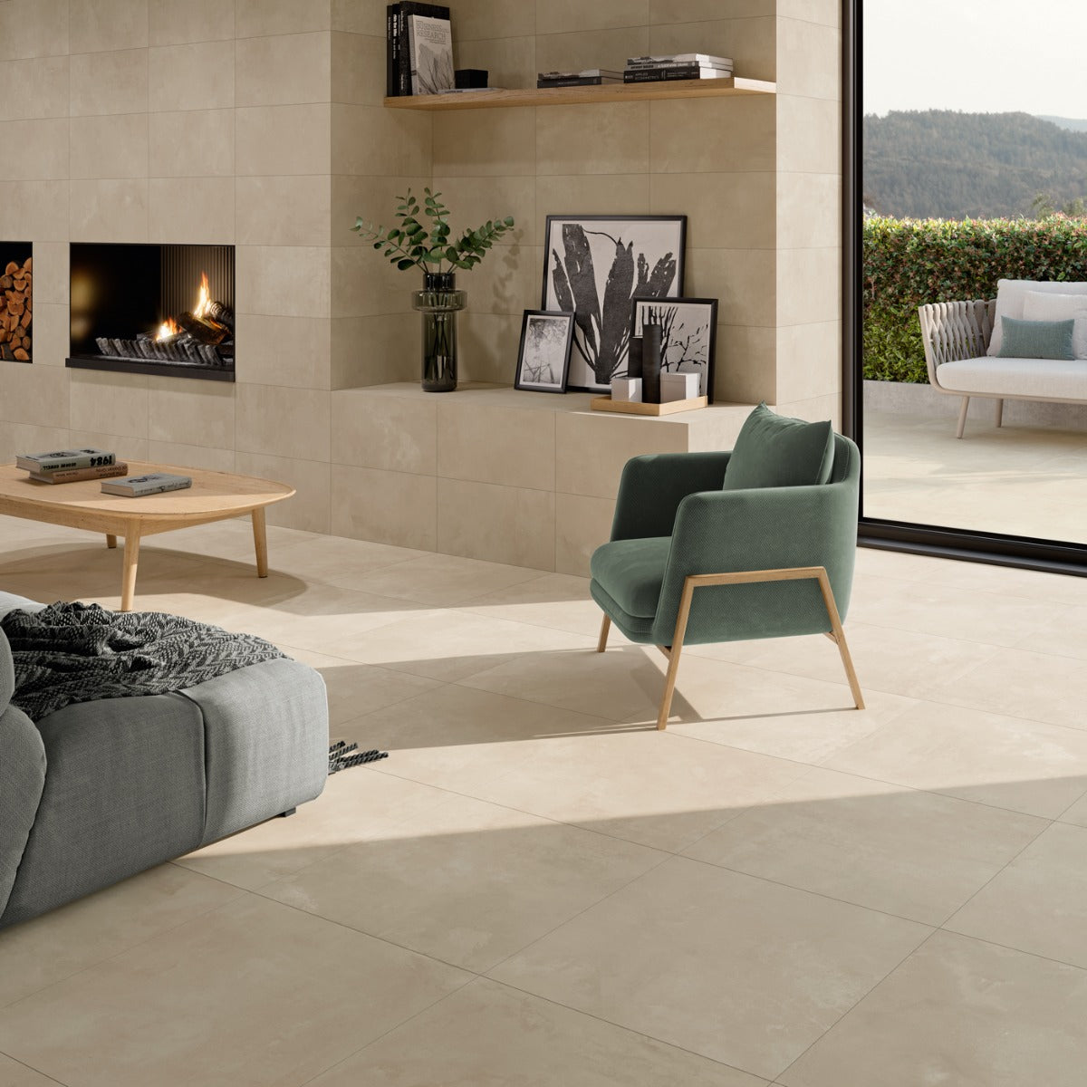 Gulvflis Elementi Beige Matt 120x120