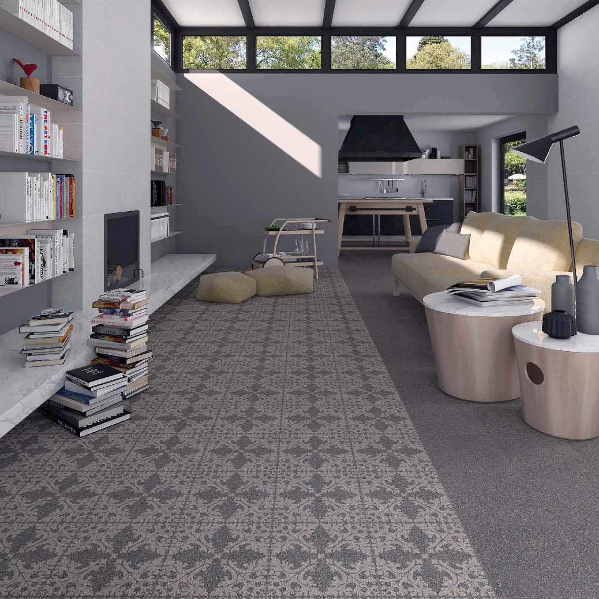 Gulvflis Farnese Grafit 30x30