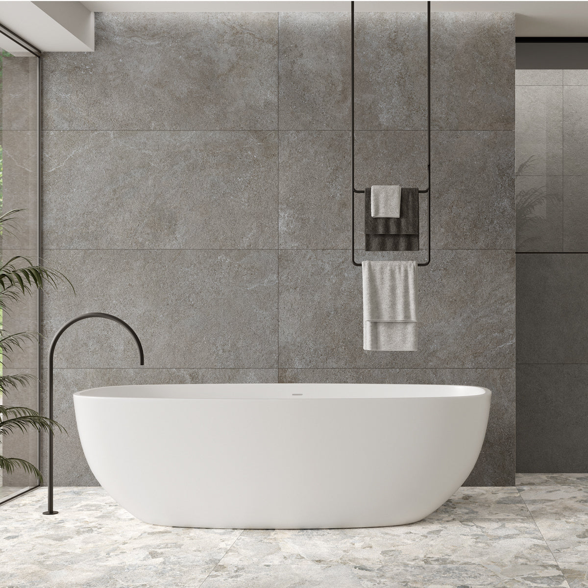 Gulvflis Arenite Kalksten Dark Grey Matt 60x60