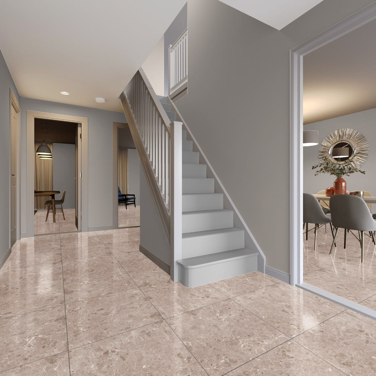 Gulvflis Artic Beige Marmor Blank 59x59