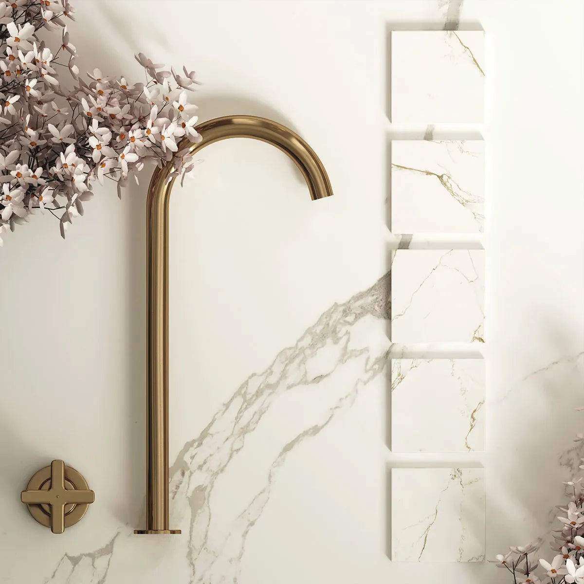 Gulvflis Carrara Gold Marmor Matt 60x60