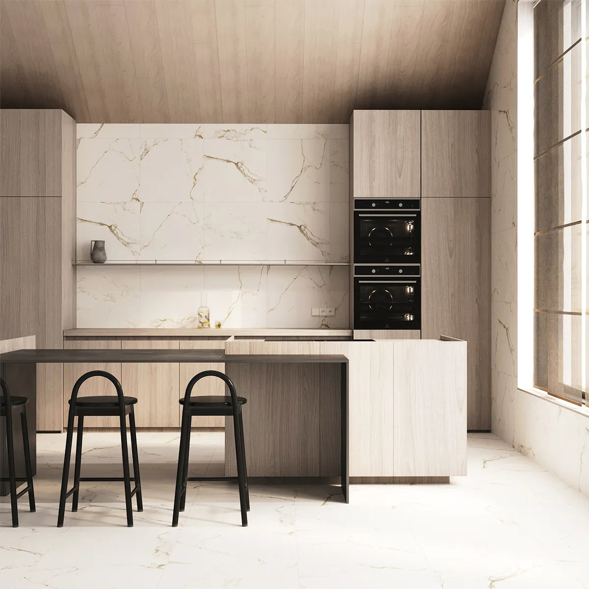 Gulvflis Carrara Gold Marmor Matt 60x60