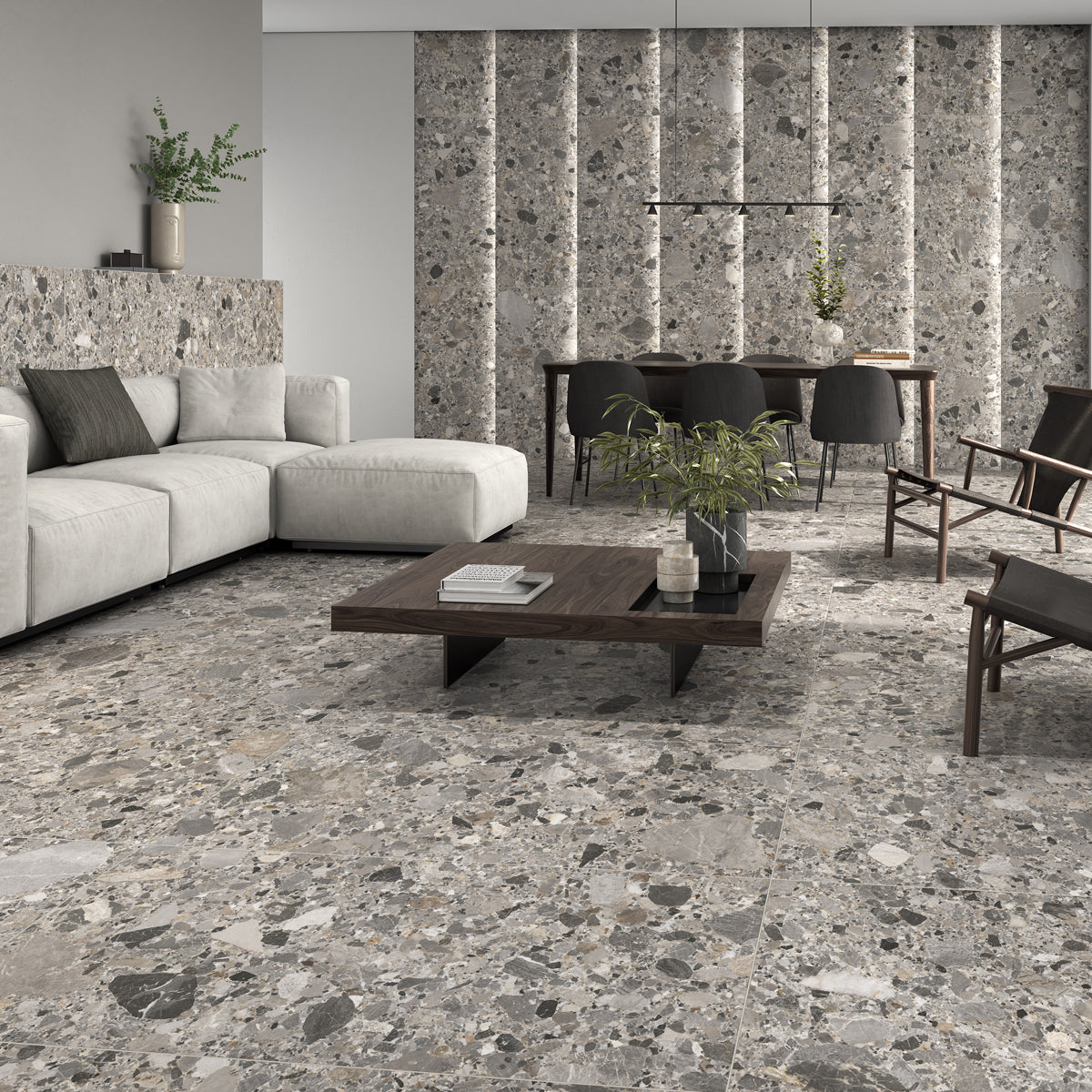 Gulvflis Inlay Terrazzo Natural Matt 60x120