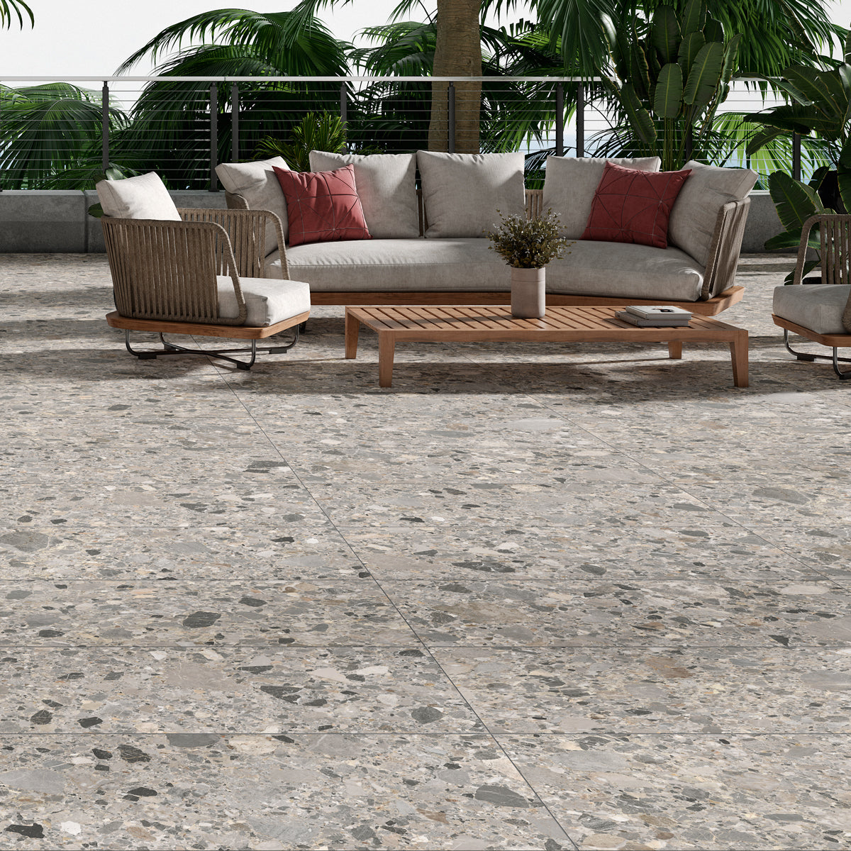 Gulvflis Inlay Terrazzo Natural Matt 60x120