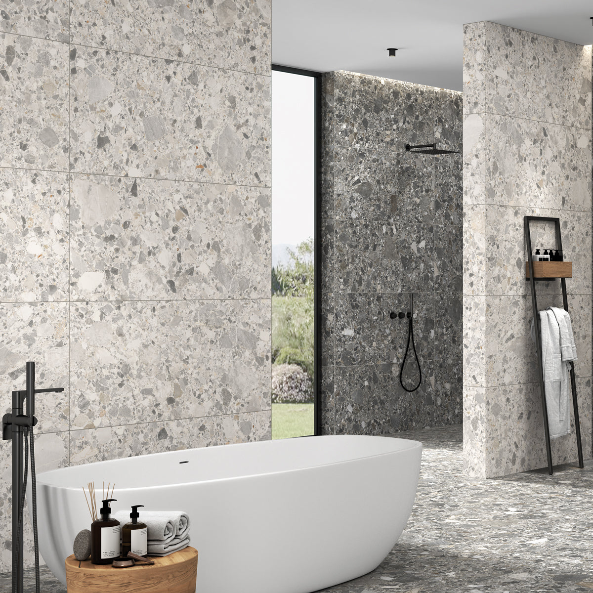Gulvflis Inlay Terrazzo Pearl Matt 60x120