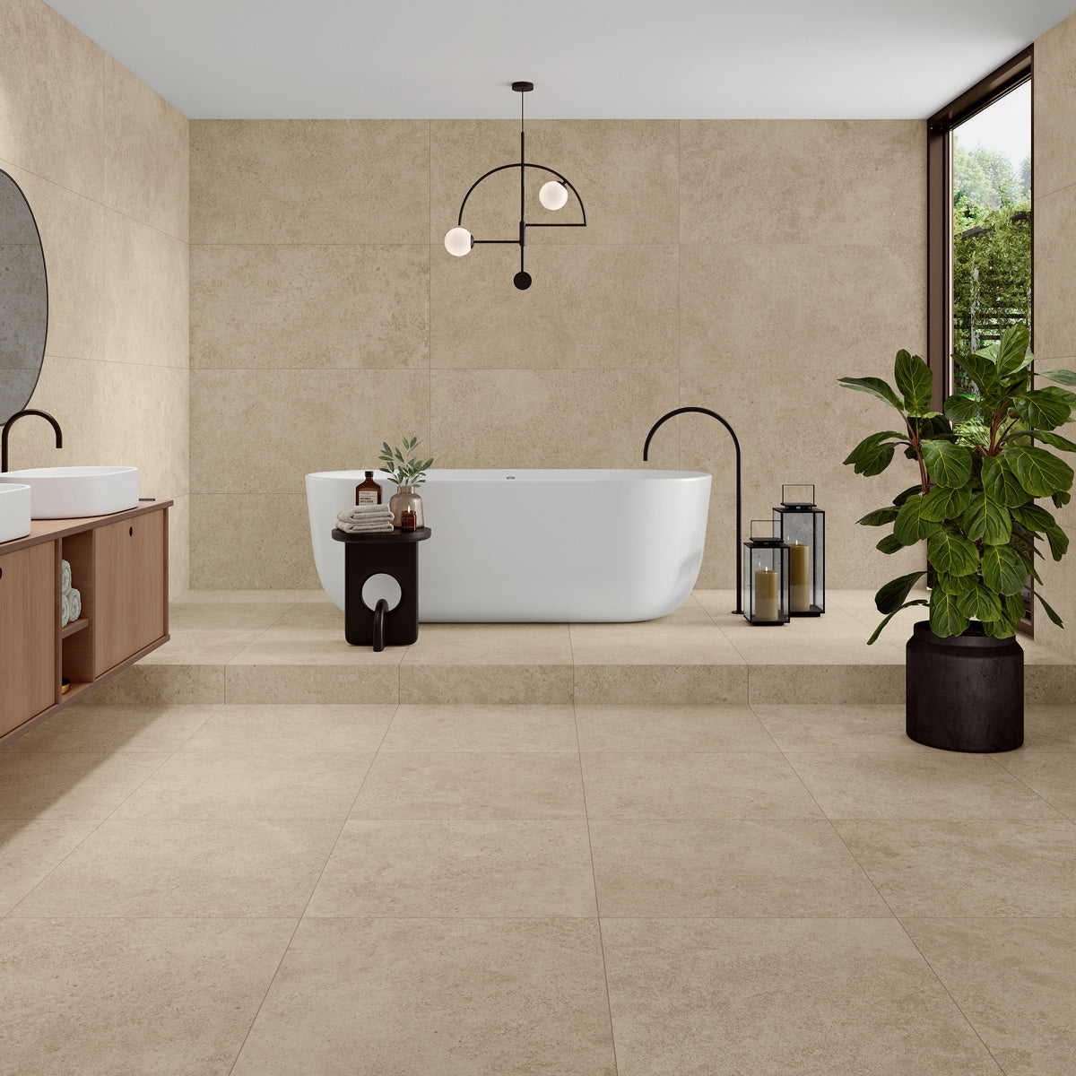 Gulvflis Regina Kalksten Natural Matt 75x75
