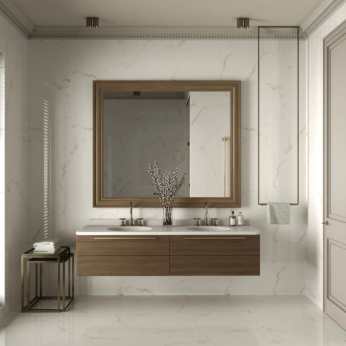 Gulvflis Carrara Marmor Blank 60x60