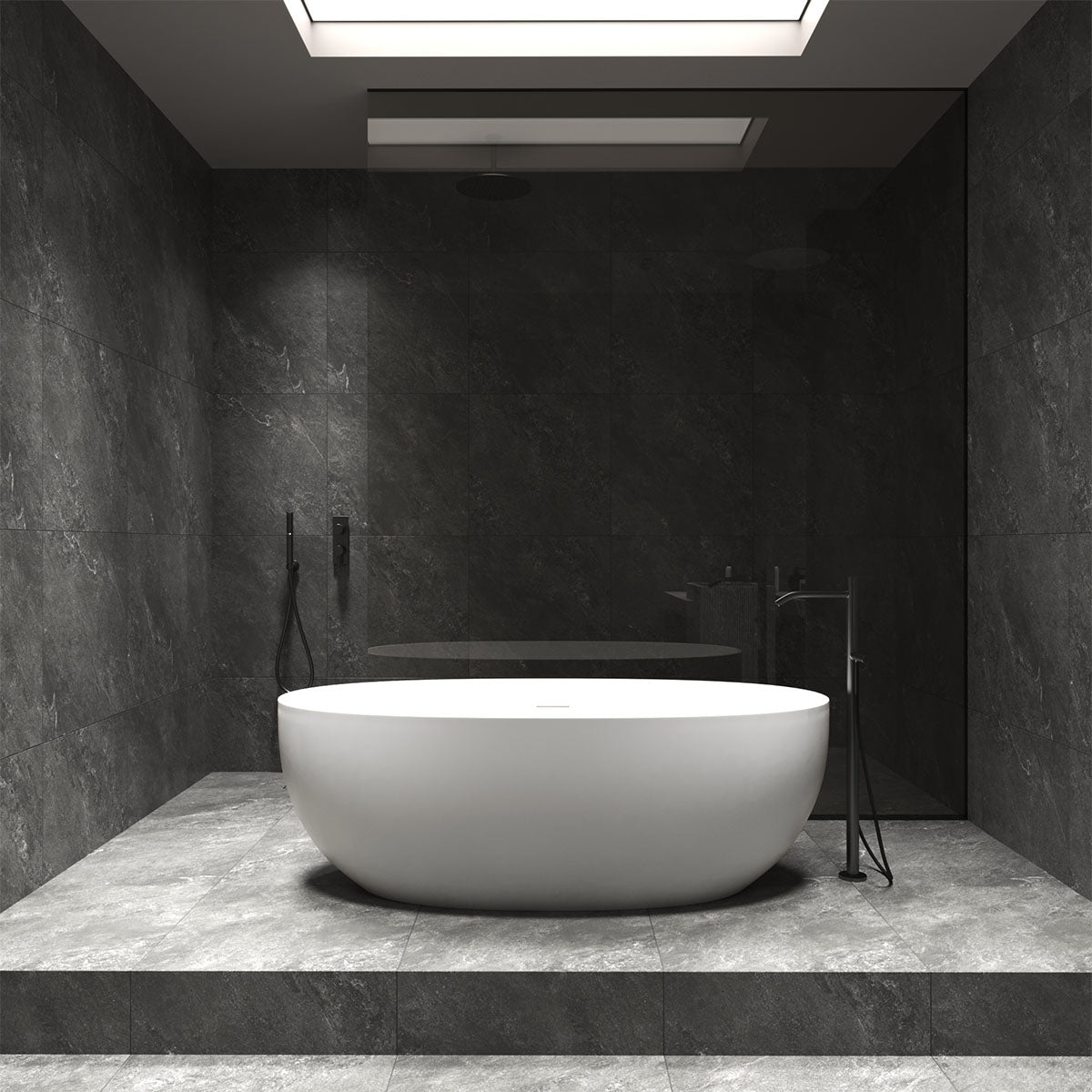 Gulvflis Newport Graphite Marmor Matt 60x60
