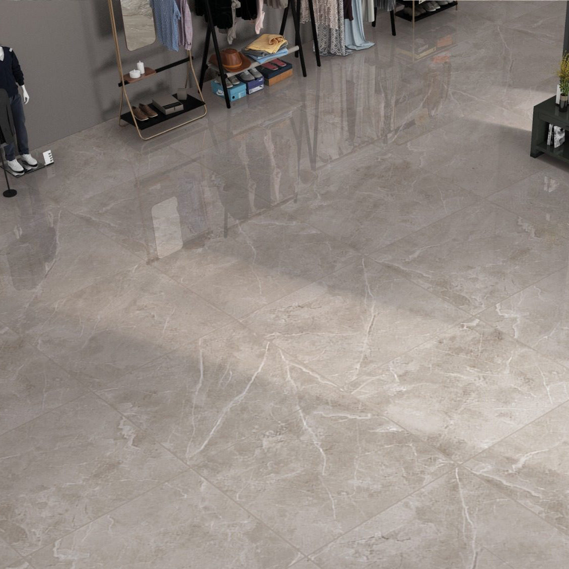 Gulvflis Pulpis Mid Grey Marmor Blank 60x60