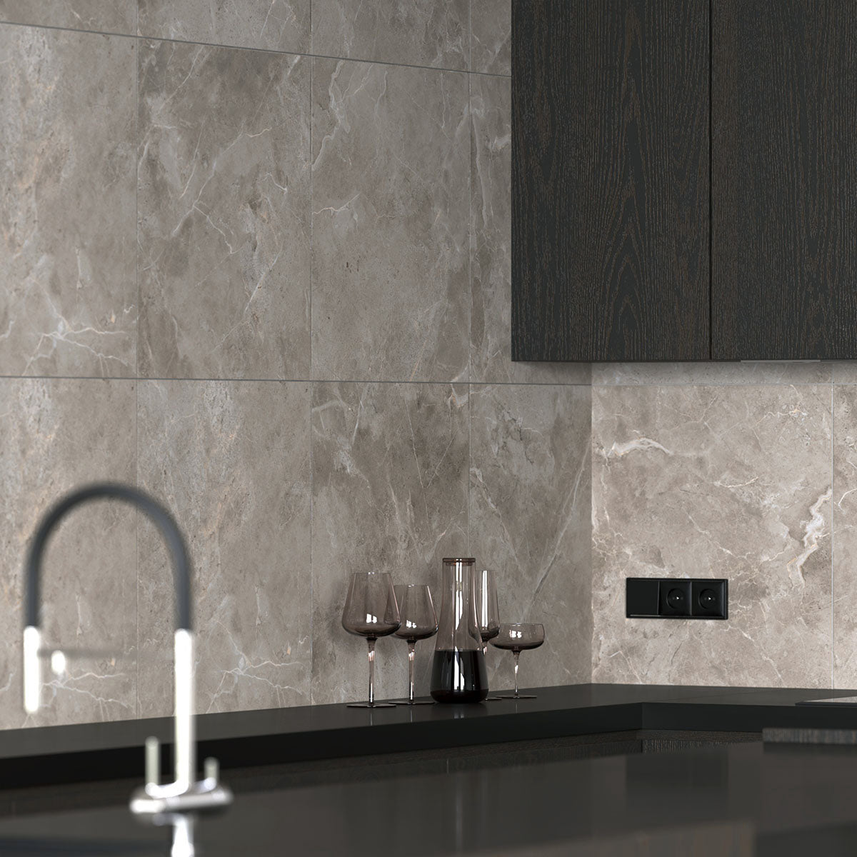 Gulvflis Pulpis Mid Grey Marmor Matt 60x60