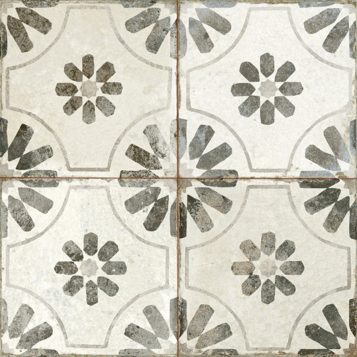 Gulvflis FS Blume Black 45x45