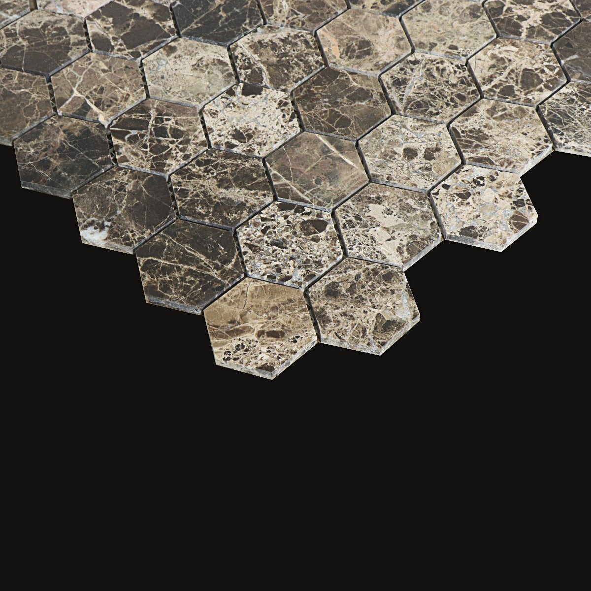 Mosaikk Marmor Hexagon Emperador