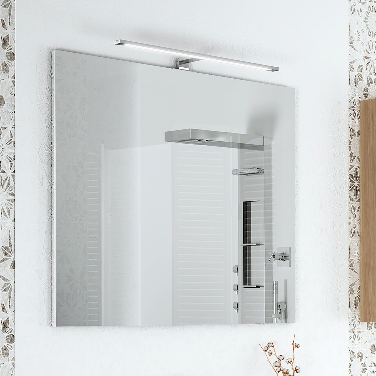 Speilbelysning 60 cm Krom 4000K Tenfors Esther