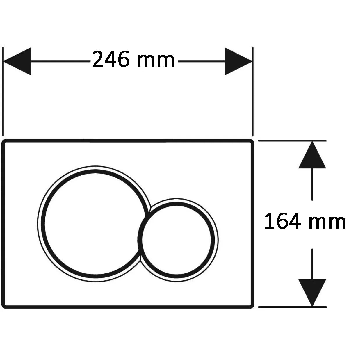 Betjeningsplate Geberit Sigma 01 Hvit