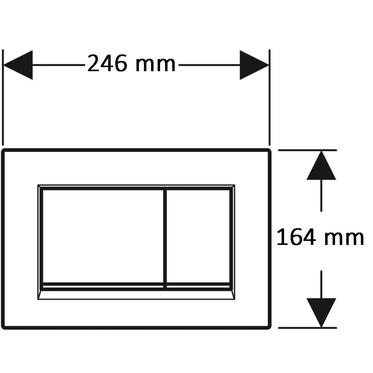 Betjeningsplate Geberit Sigma 20 Matt Hvit