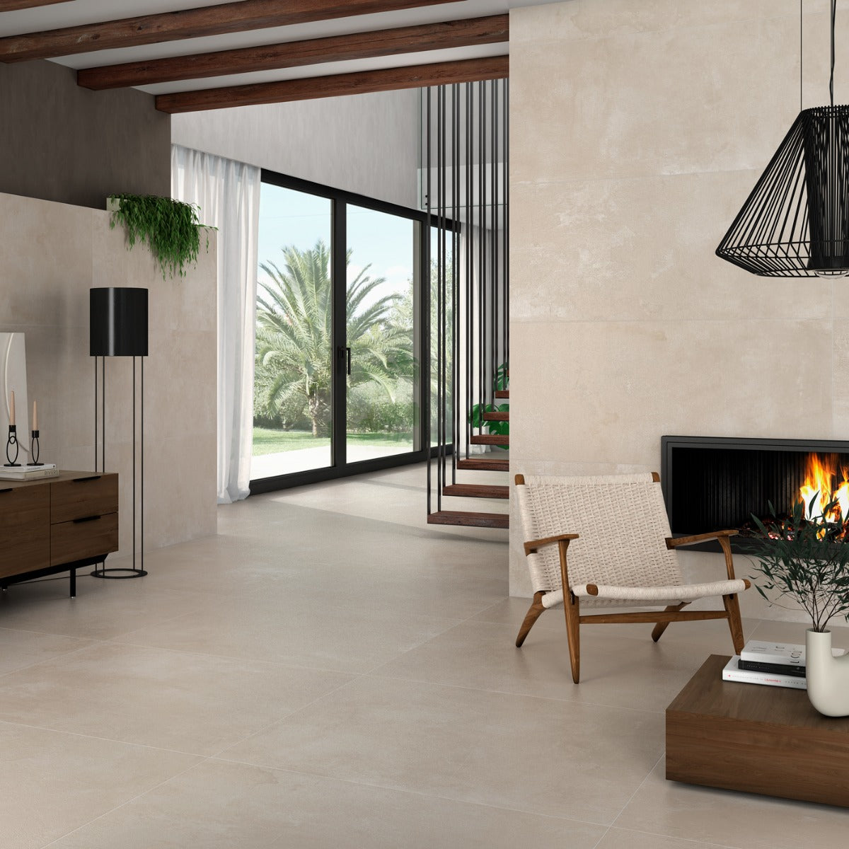 Gulvflis Elementi Beige Matt 75x75