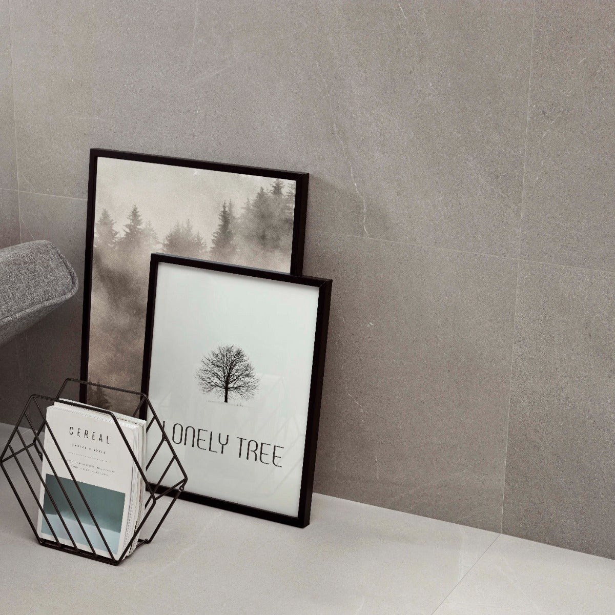 Gulvflis Bellevue Grey Marmor Matt 60x60