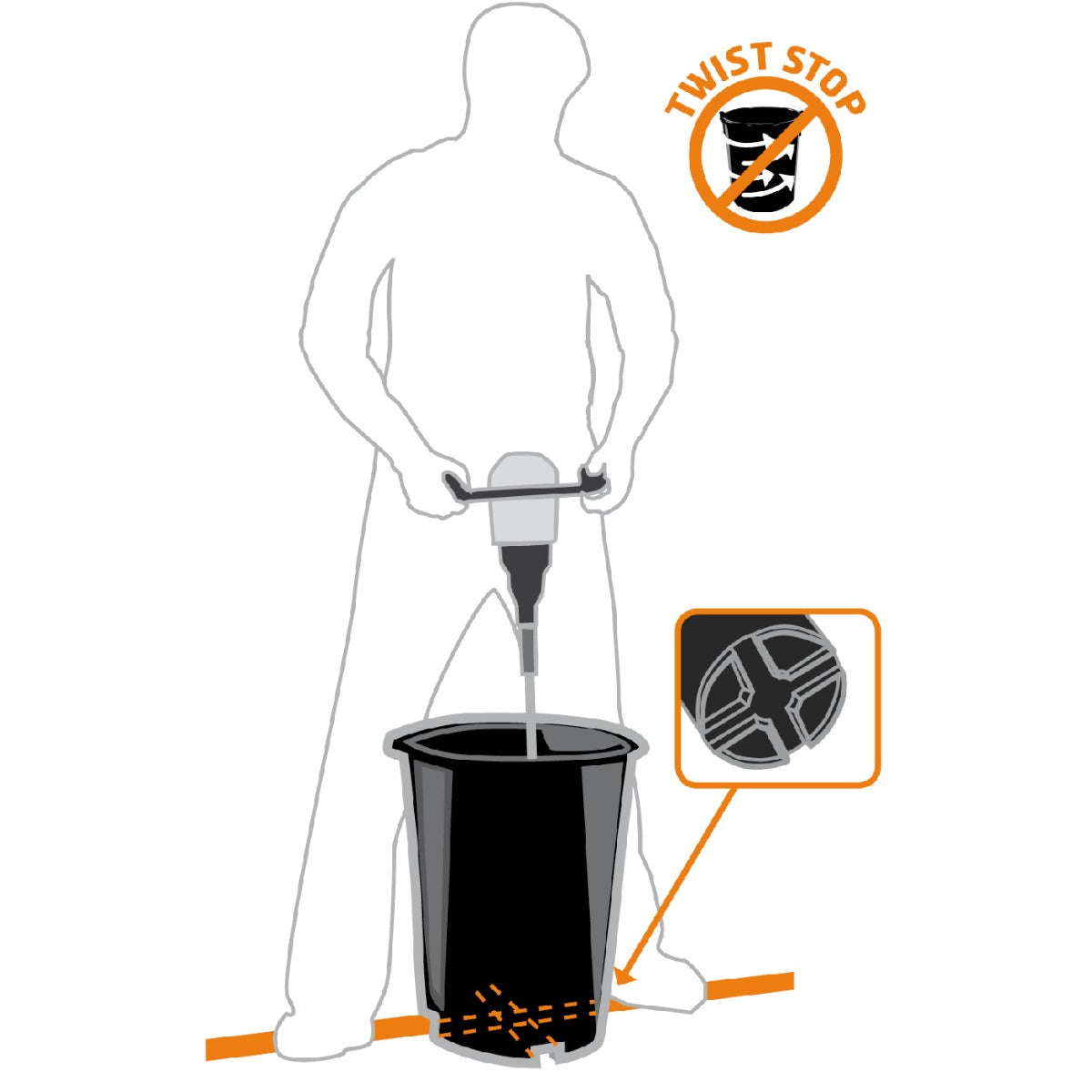 Bøtte 30 L Twist stop Heavy Duty