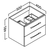 Baderomsmøbelsett Tenfors Linnea 50 cm Hvit matt