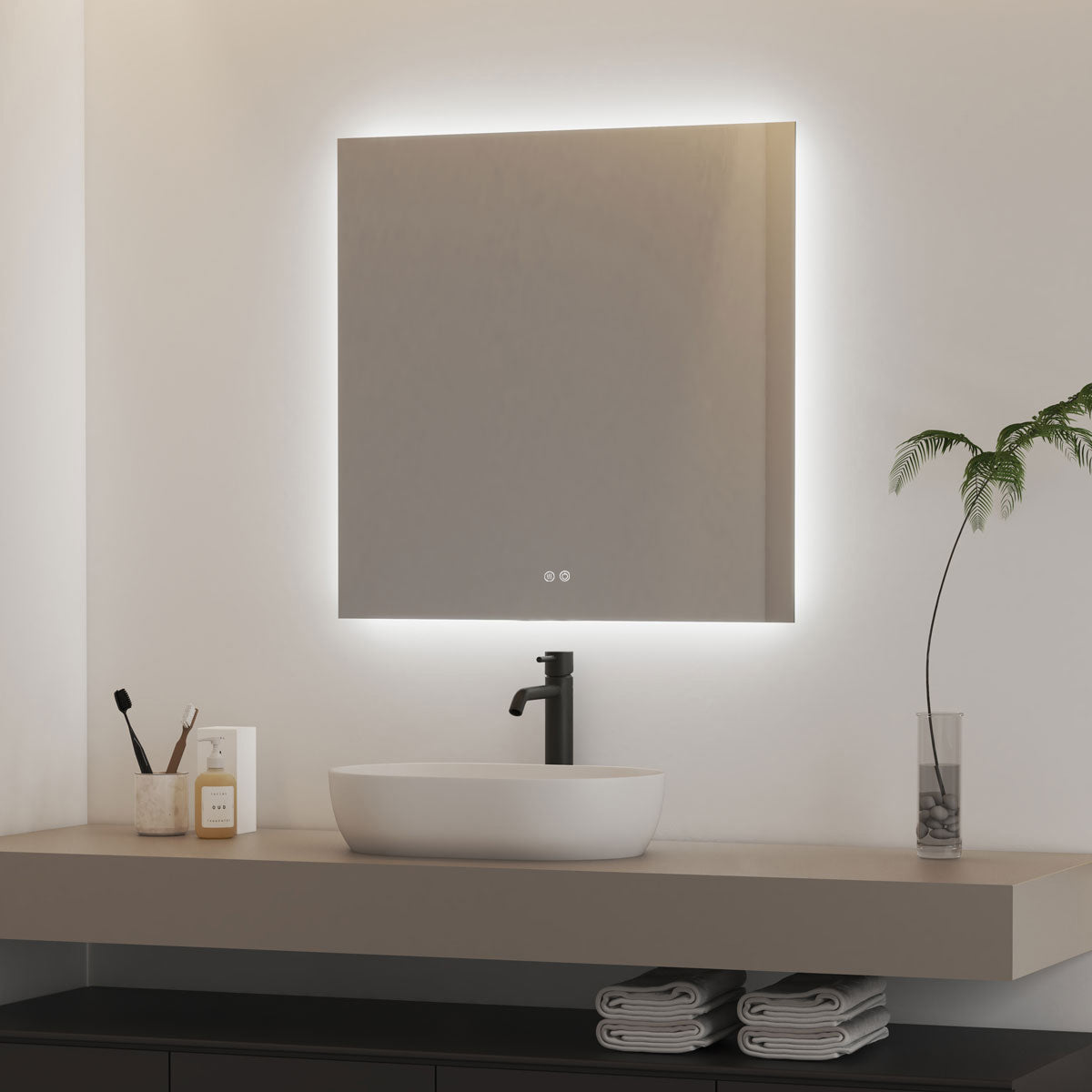 Baderomspeil Imfri LED 80x80 cm Tenfors Verona