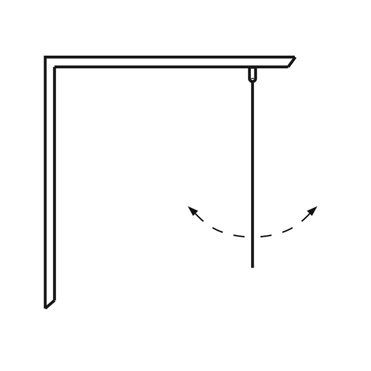 Dusjdør Hafa Igloo Pro Rett 100 Klart glass Aluminium