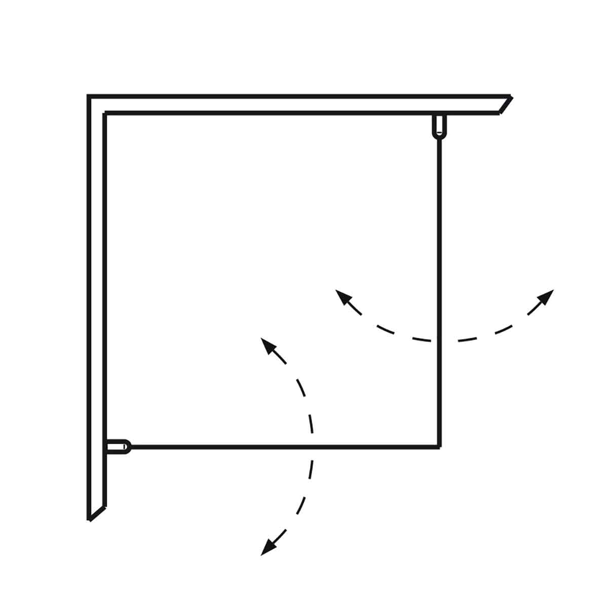 Dusjhjørne Hafa Igloo Pro Rett 100x100 Klart glass Aluminium