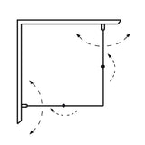 Dusjhjørne Hafa Igloo Pro Fold 70x80 Klart glass Aluminium