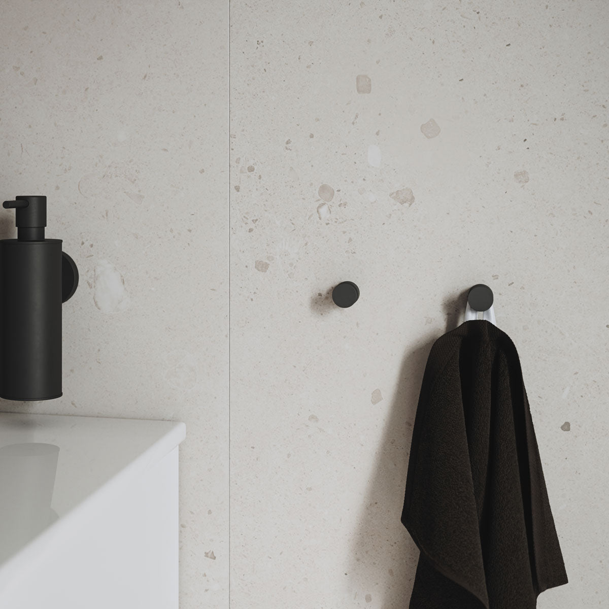 Enkelkrok Smedbo Home Svart Matt 2-pak