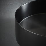 Frittstående servant Hafa Circle Steel børstet svartkrom