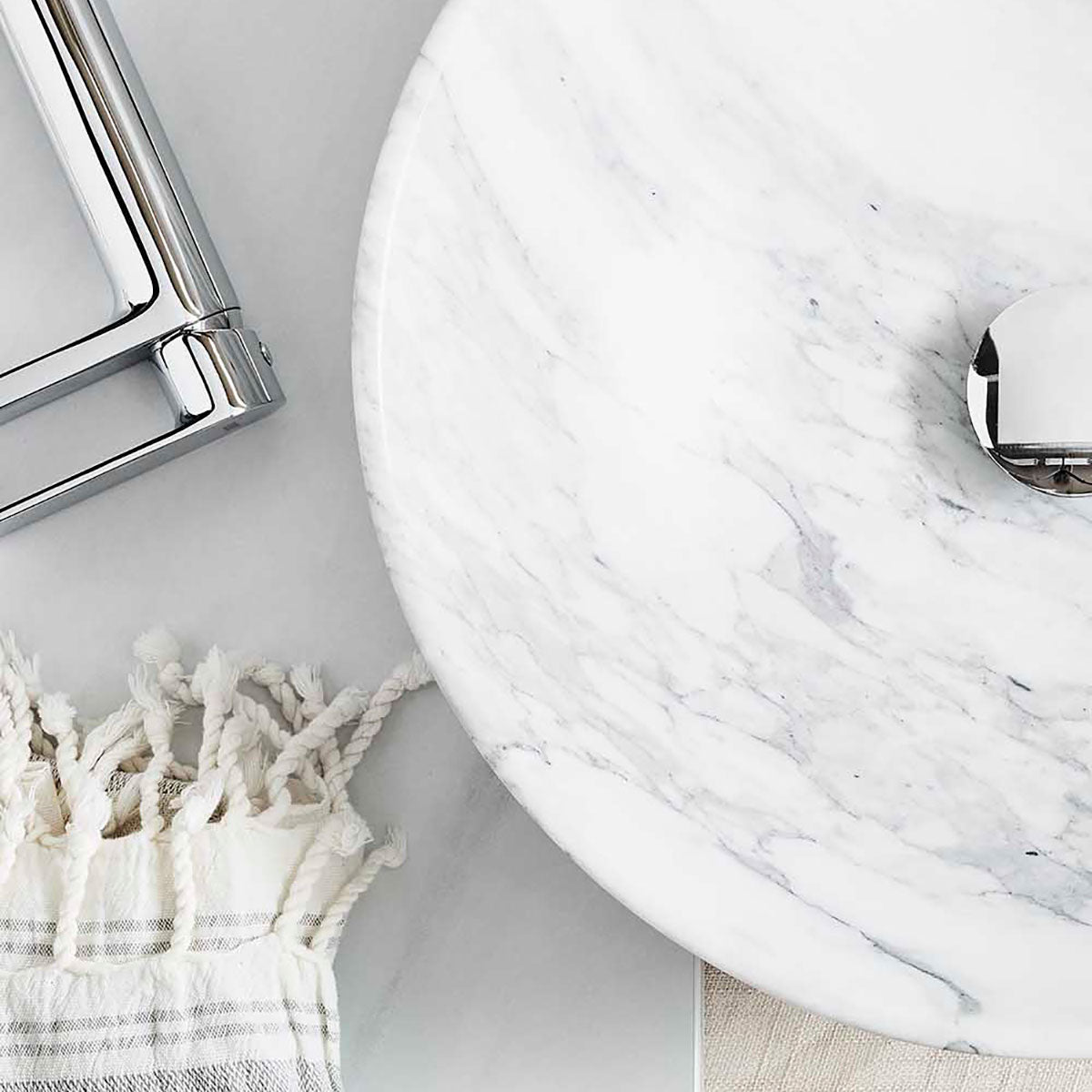 Frittstående servant Noro Marble hvit