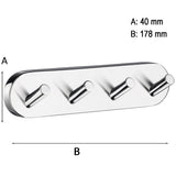 Kroklist, 4 kroker Smedbo Home Krom Polert