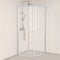 Swatch för Dusjhjørne Hafa Igloo Pro Round 90x90 Klart glass Aluminium