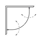 Dusjhjørne Hafa Igloo Pro Round 90x90 Klart glass Svart